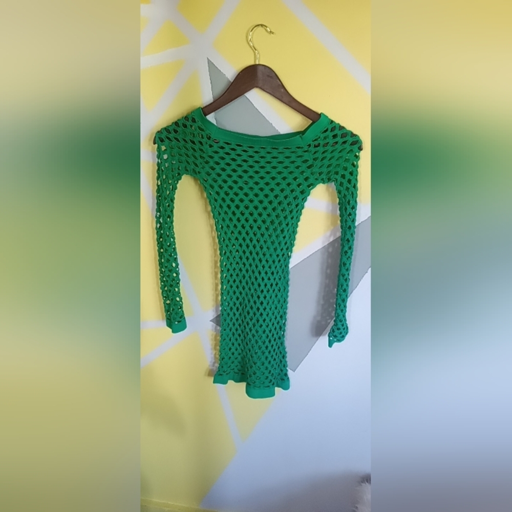 Green fishnets intimate wear